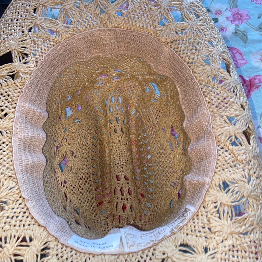 Cappelli Cowboy Cowgirl Hat Womens Western Paper Straw Boho Concert Festival - Picture 13 of 13